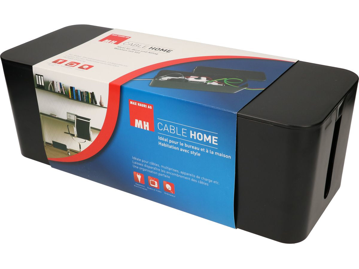 Max Hauri AG Max Hauri Cable Home 163996 Kabelbox mit Steckerleiste – 9 AC-Ausgänge, 2 m Kabel, Ein-/Ausschalter