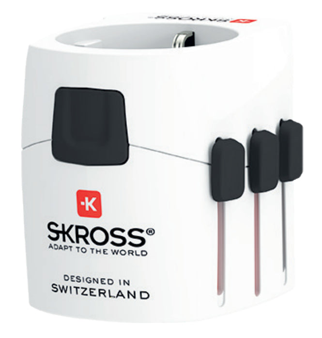 SKROSS PRO Light World Reiseadapter – Universal zu Universal, 100–250 V, 1575 W