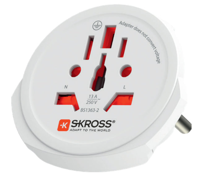 SKROSS PRO Light World Reiseadapter – Universal zu Universal, 100–250 V, 1575 W