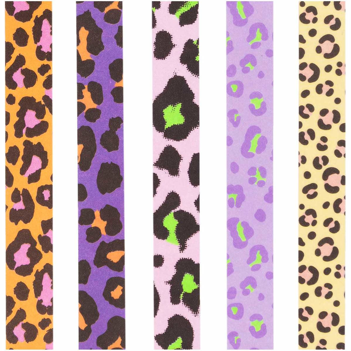 Rico Design Washi Tape – 15 mm × 10 m, mehrfarbig, 5 Stück