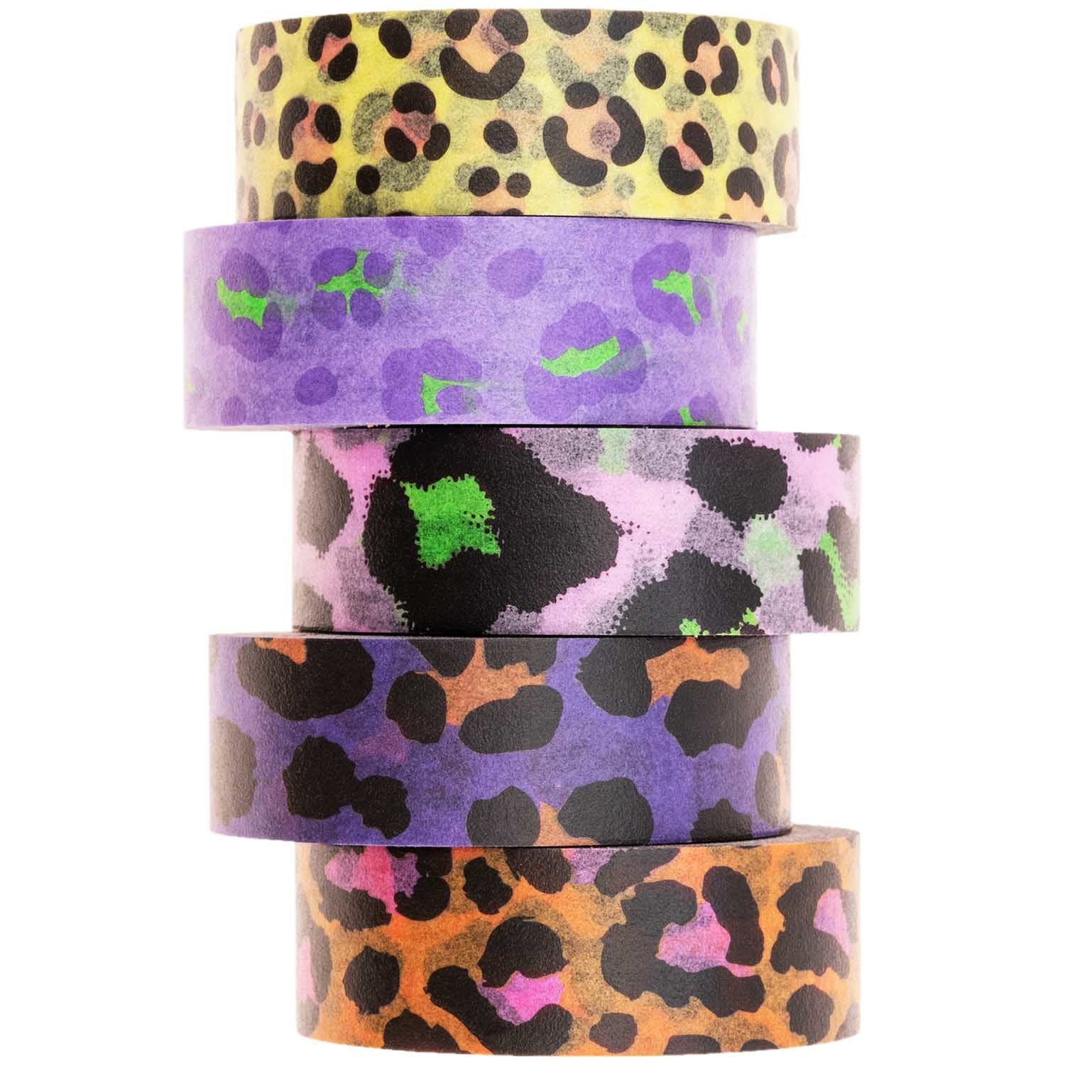 Rico Design Washi Tape – 15 mm × 10 m, mehrfarbig, 5 Stück