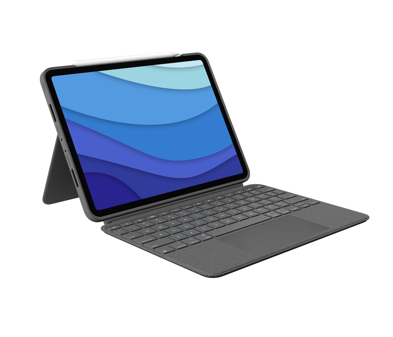 Logitech Combo Touch – Tastatur, DE-Layout (DE), Grau – für iPad Pro 11" (1.–3. Gen.)