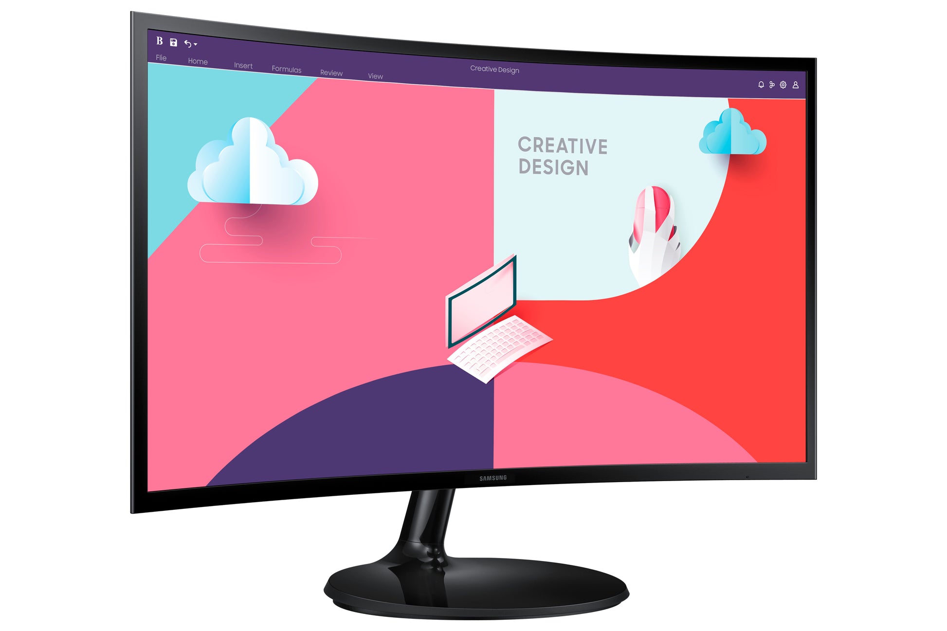 Samsung S24C364Eau – Monitor, 24" 1920 × 1080 (Full HD), VA, 75 Hz, 250 cd/m², VESA 75 × 75, Schwarz