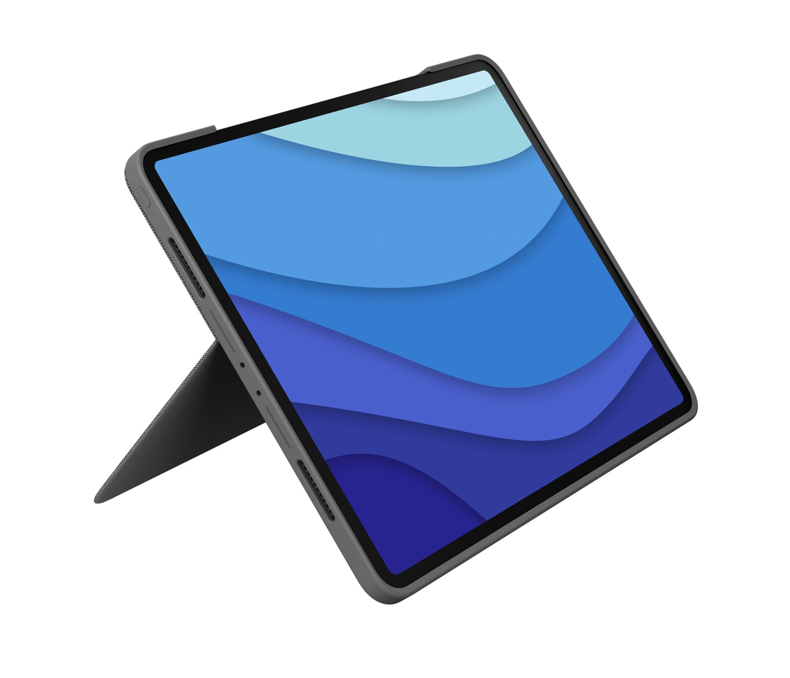 Logitech Combo Touch – Tastatur, ES-Layout (ES), mit Touchpad, Grau – für iPad Pro 12,9" (5. Generation)