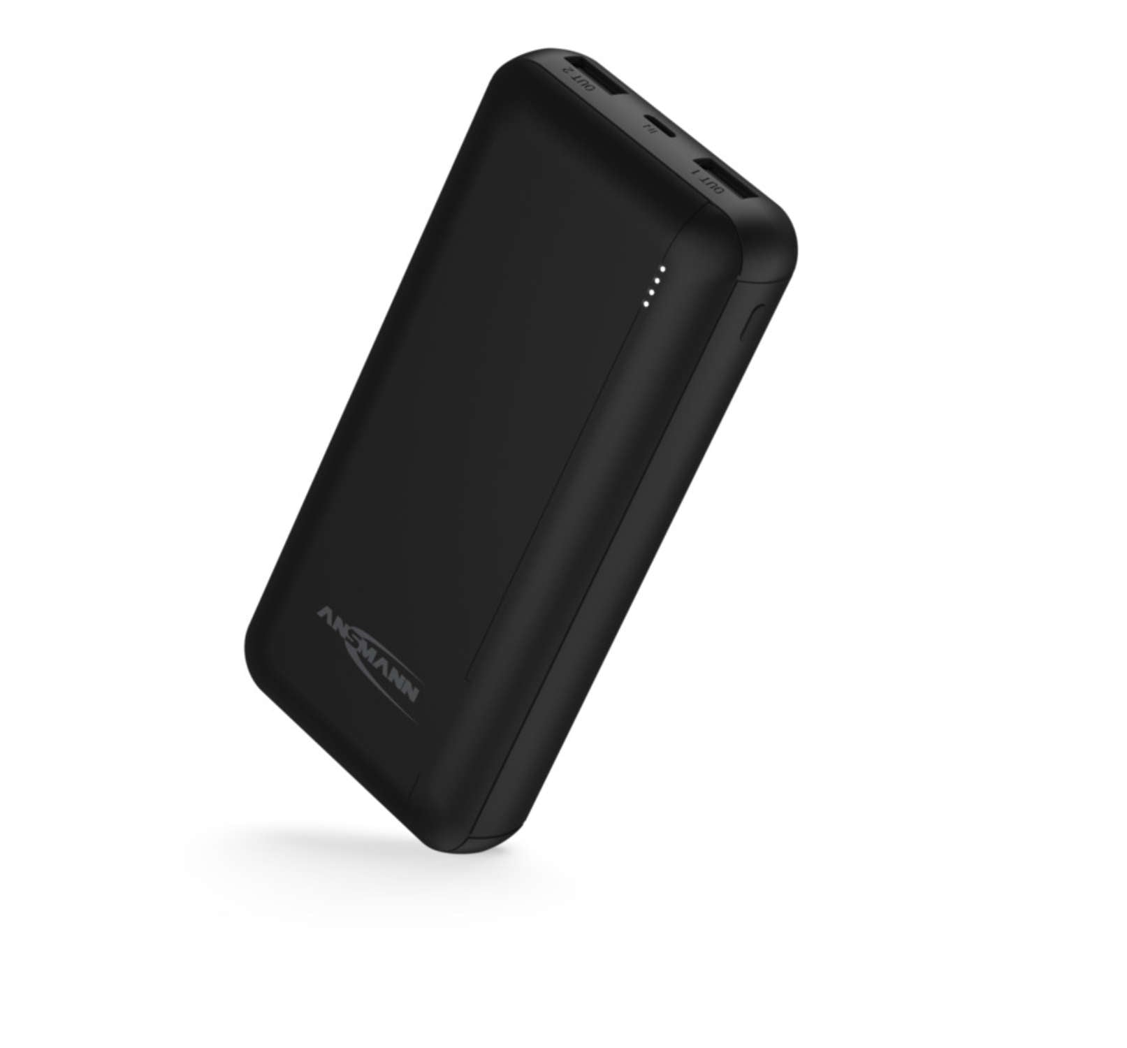 Ansmann Powerbank 20000 mAh, PD 20 W, 2× USB-A, für Smartphones, Tablets, Schwarz