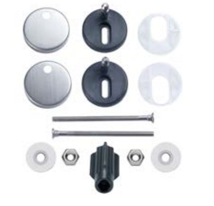 Diaqua Befestigungsset für Toilettensitze – Metall, Kunststoff, schwarz, für Barbana, Formica, Levanzo