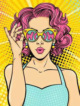 Ravensburger CreArt – Malen-nach-Zahlen-Set – PopArt Lady in Pink – 30 × 40 cm – ab 14 Jahren