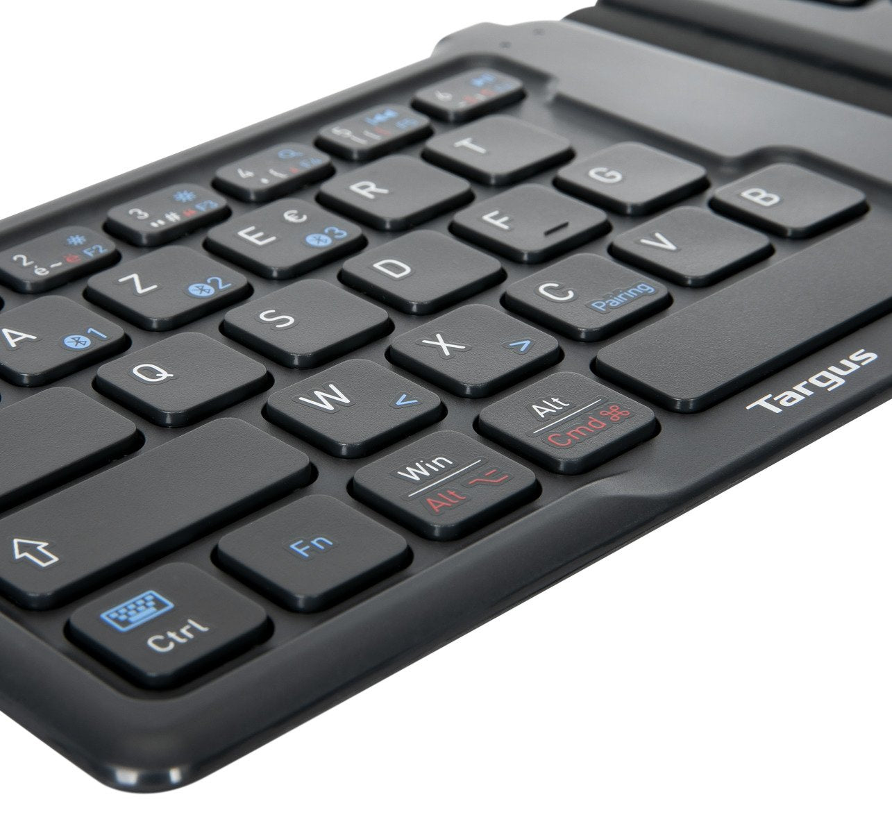 Targus Tastatur, FR-Layout (FR), ergonomisch, faltbar, antimikrobiell – für Tablets