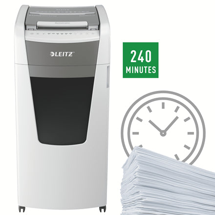 Leitz Aktenvernichter mit Autofeed 600 Blatt, DIN P-4, Partikelschnitt 4 × 36 mm, 15 Blatt, 110 l