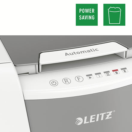 Leitz IQ AutoFeed 150 – Aktenvernichter mit Autofeed 150 Blatt, DIN P-4, Partikelschnitt 4 × 30 mm, 44 l