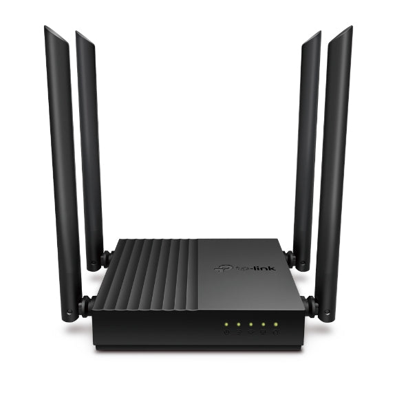 TP-Link Archer C64 – WLAN-Router, Wi-Fi 5, Dual-Band, bis 1200 Mbit/s, 4x LAN (GbE), Schwarz