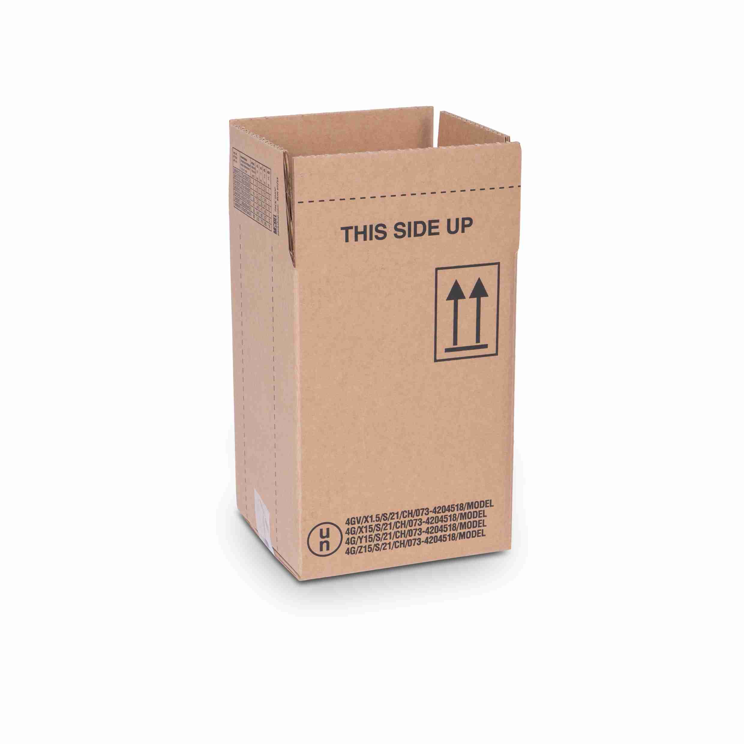 Model Gefahrgutbox UN07/15 Versandverpackung – 180 × 160 × 250 mm, braun, selbstklebend – 1 Stk., ab 20 Stk.