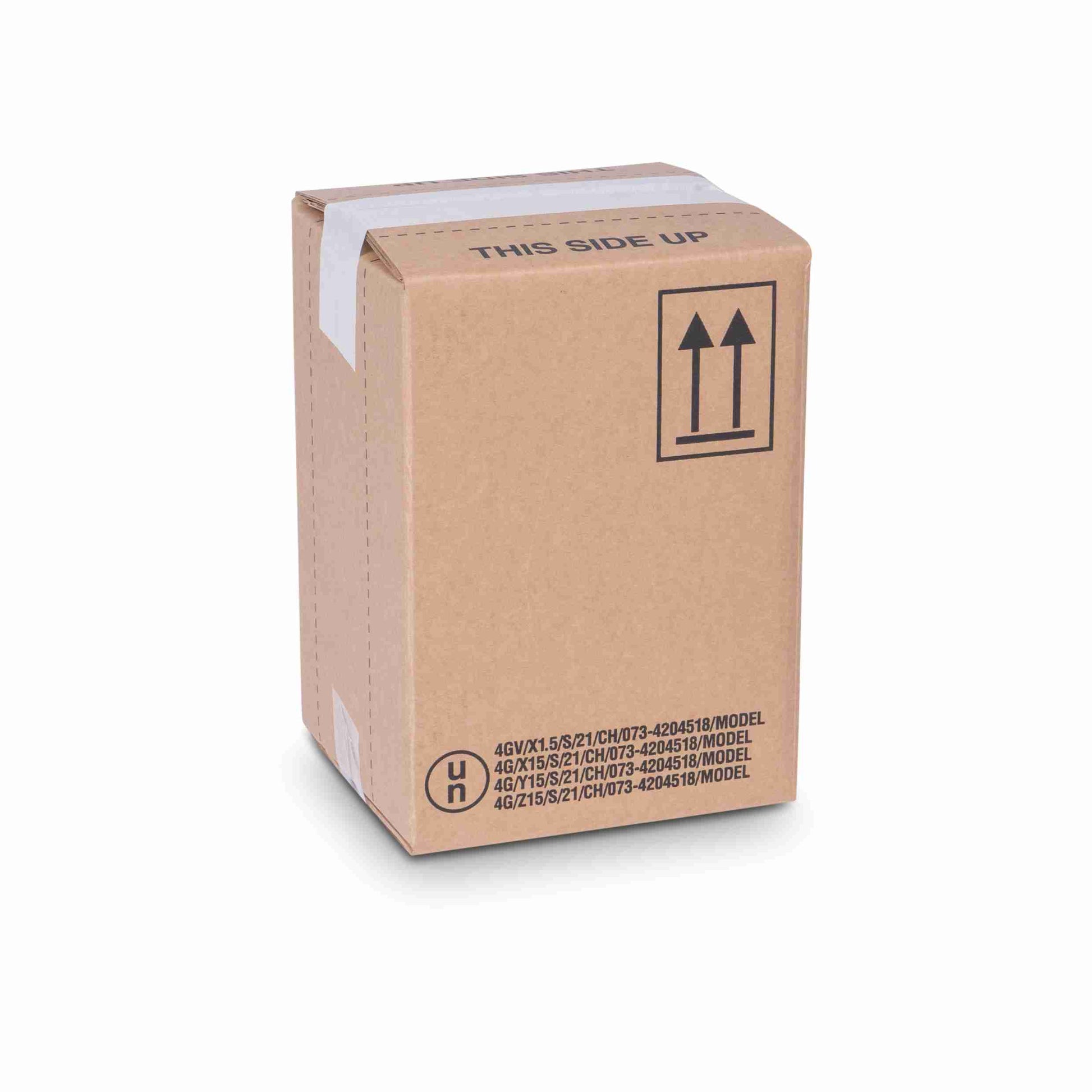 Model Gefahrgutbox UN07/15 Versandverpackung – 180 × 160 × 250 mm, braun, Wellkarton, max. 40 kg – 1 Stk., ab 100 Stk.