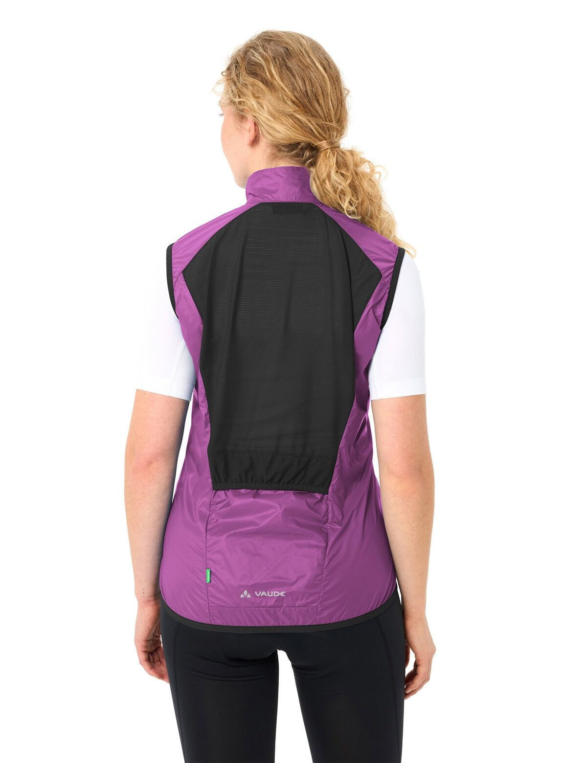 VAUDE Matera Veloweste – Grösse 34 – Magenta, Polyamid (recycelt), Reflektierend, Slim Fit