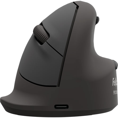 Fellowes Breyta Plus+ – Vertikale Maus – Kabellos (Bluetooth/2,4 GHz), 2400 DPI, Rechts, Schwarz