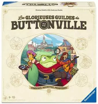 Ravensburger Glor: Guilds of Buttonville – Kartenspiel, 2–4 Spieler, ab 8 Jahren, 30 Min., FR