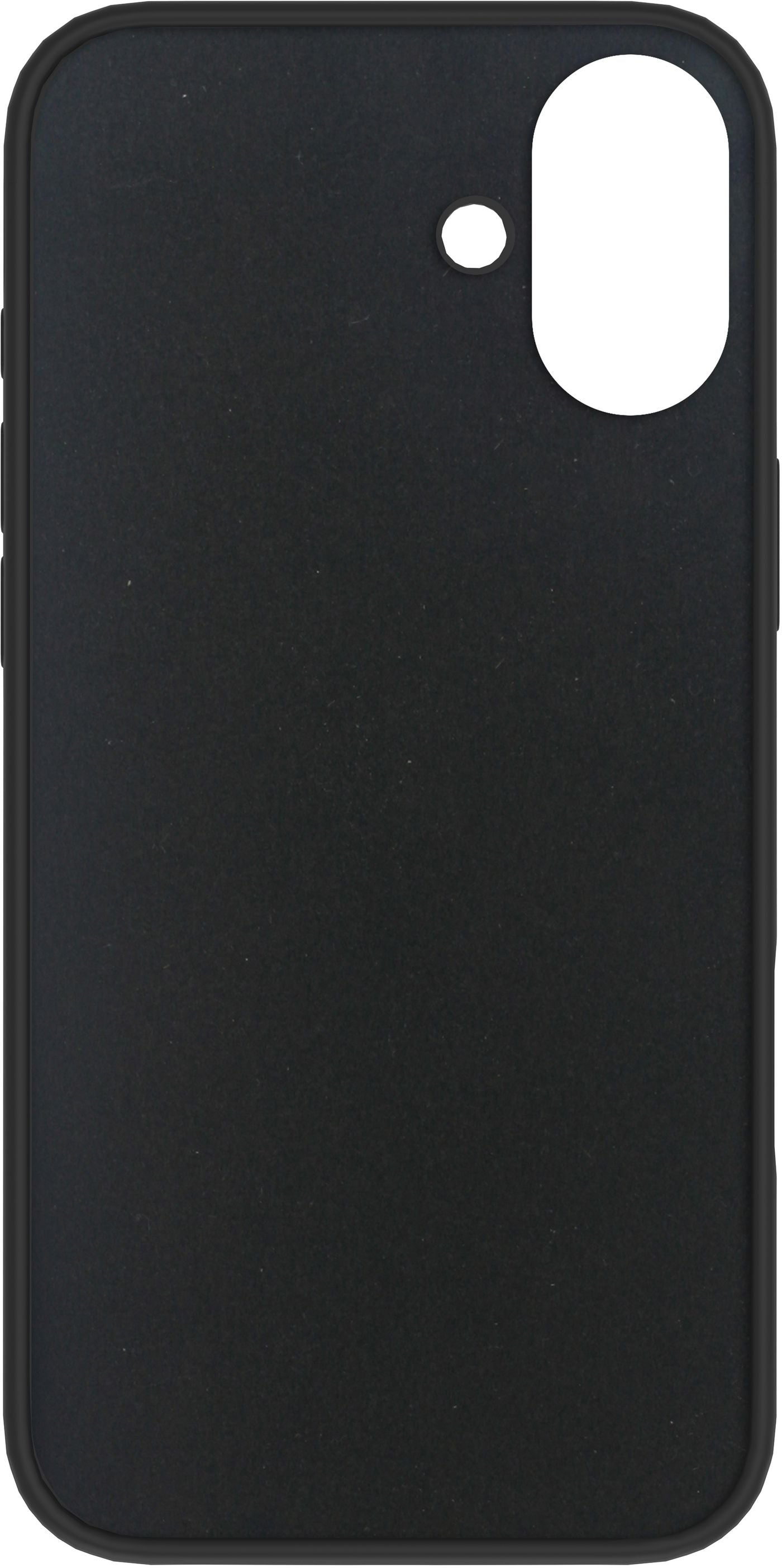 eSTUFF INFINITE (GRS) RIGA Backcover – für Apple iPhone 16, PC+Silikon, Schwarz