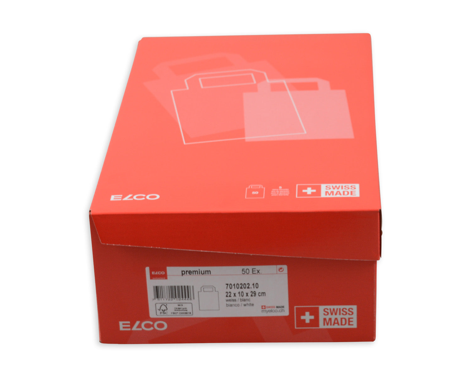 Elco Tragetasche, Weiss – 220 × 100 × 290 mm – 50 Stk.