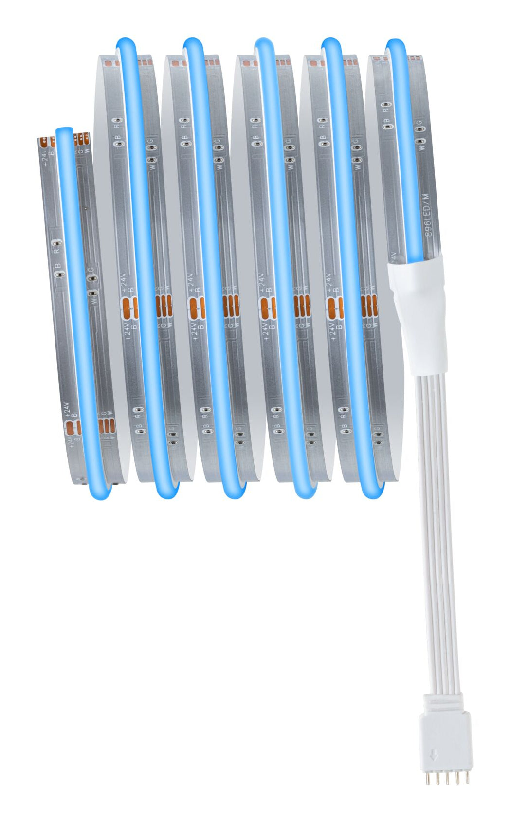Paulmann LED-Strip MaxLED 500 – 1,5 m, 795 lm, 10 W, RGBW, dimmbar, silber, inkl. Netzteil, Fernbedienung