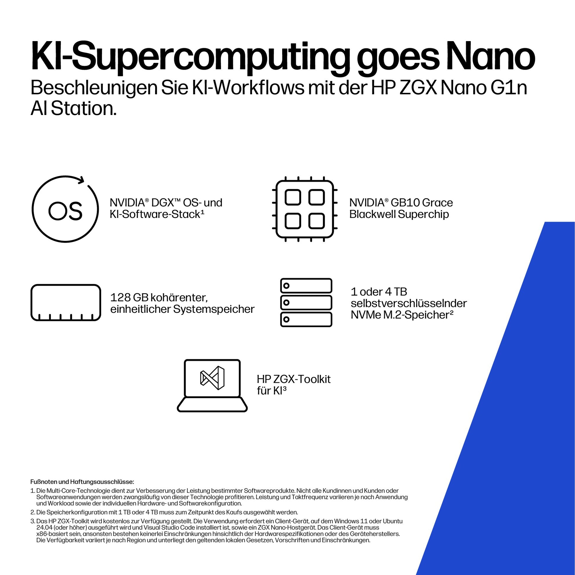 HP Zgx Nano G1N Ai Station Gb10 Micro – NVIDIA GB10, 128 GB RAM, 1 TB SSD, Linux