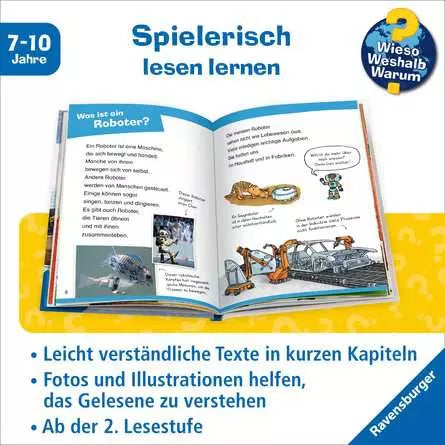 Ravensburger Buch – Wieso? Weshalb? Warum? Erstleser: Roboter (Band 14), Hardcover, 64 Seiten, ab 7 Jahren