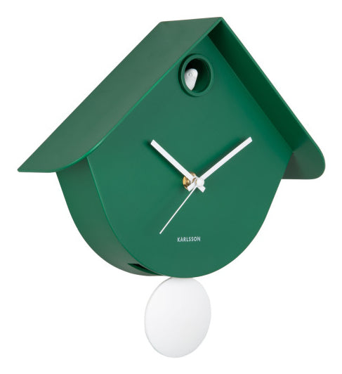 Karlsson Wanduhr – Analog, 25,5 × 25,8 × 7,5 cm, Grün, Kunststoff