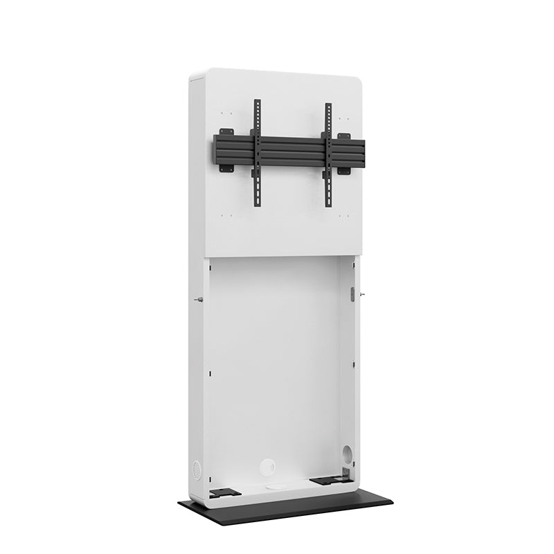 Hagor Digital-Signage-Stand für 55–65" Displays, VESA 600×400 – abschliessbar – schwarz/weiss – CON-Line FS
