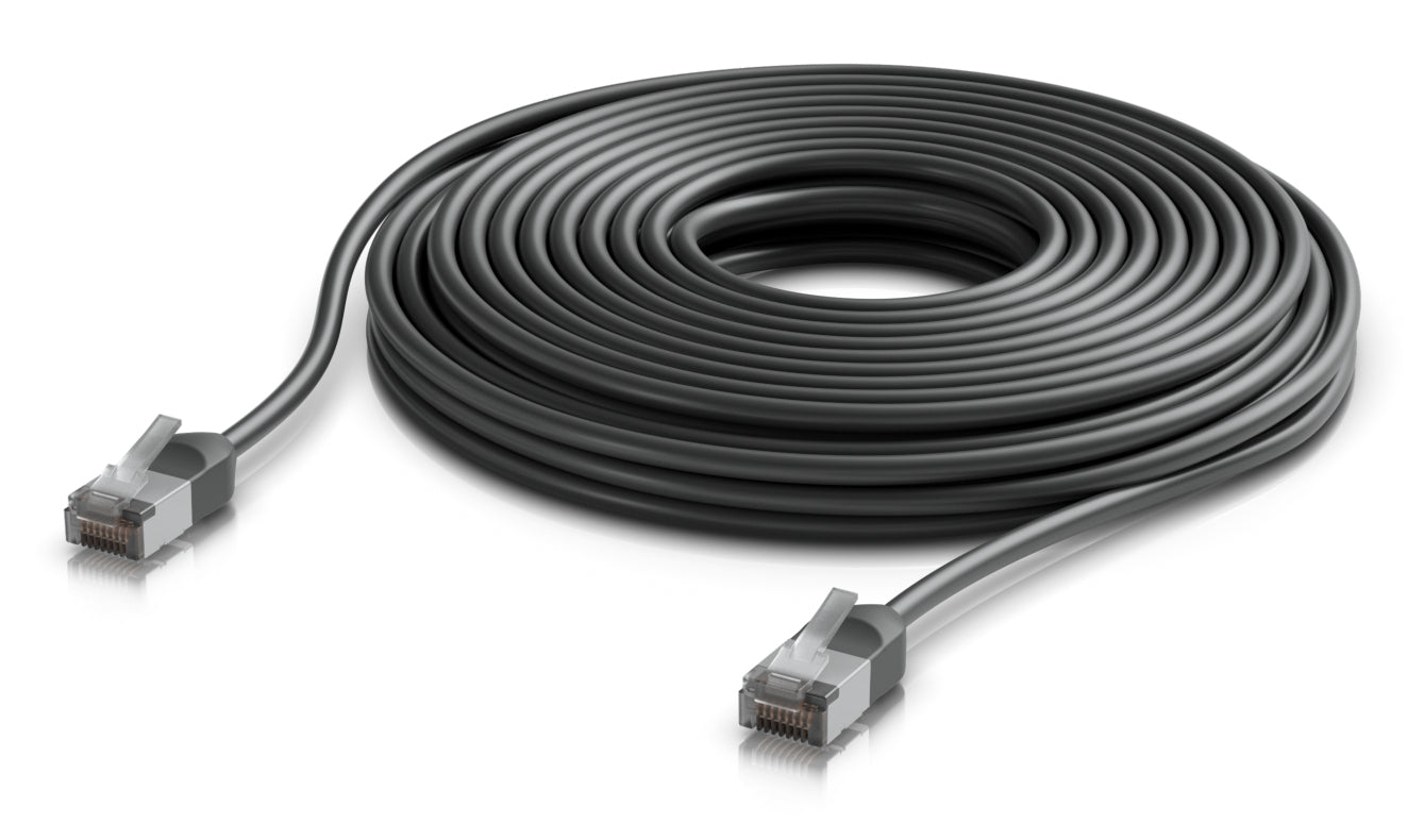 Ubiquiti Patchkabel – Cat6a F/UTP, 12 m, Schwarz, RJ-45