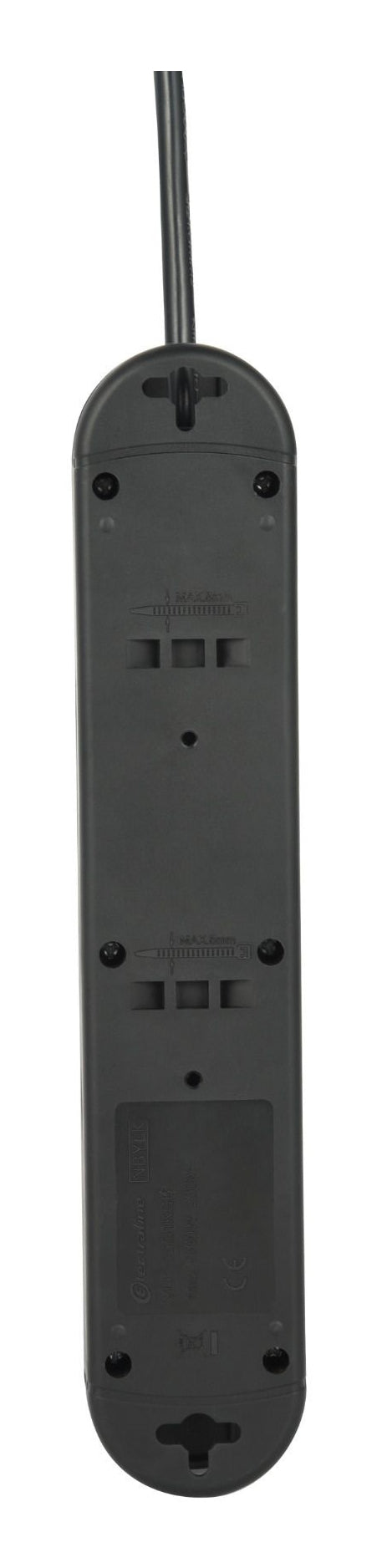 M. Schönenberger Schönenberger Steckdosenleiste, 4×T13, 2×USB‑A + 1×USB‑C, mit Schalter, 1,8 m, Kinderschutz – Schwarz