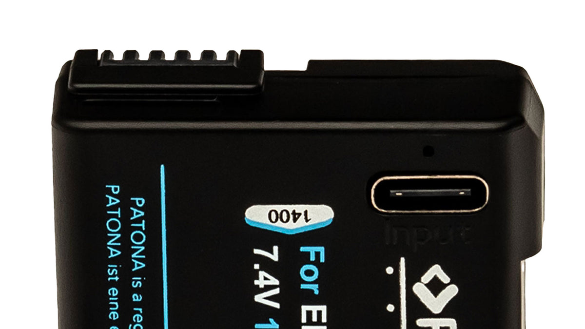 PATONA Platinum Akku – 1030 mAh, 7,4 V, Li-Ion, mit USB-C – für Nikon EN-EL14, D3100, D5100 und andere