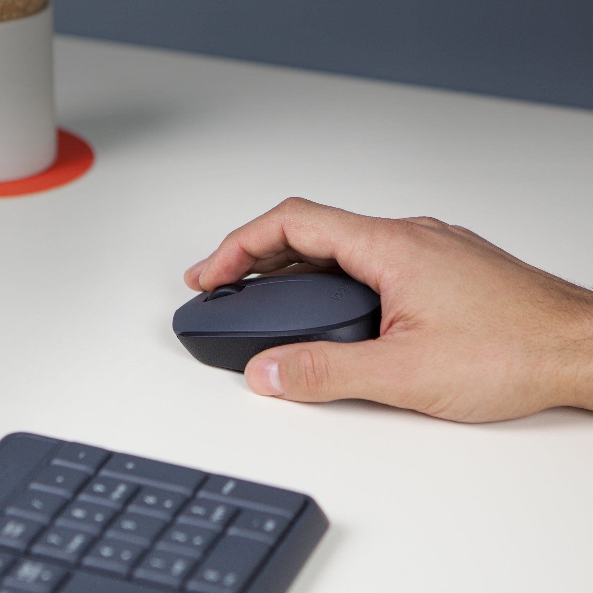 Logitech M170 – Maus – Kabellos (2,4 GHz), 1000 DPI, beidhändig, Grau