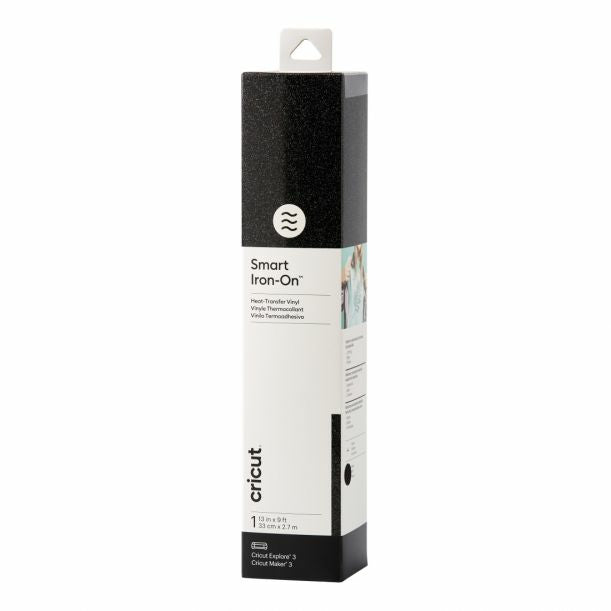 Cricut Aufbügelfolie Glitzer – Schwarz – 330 × 2730 mm – für Maker 3 und Explore Air 3