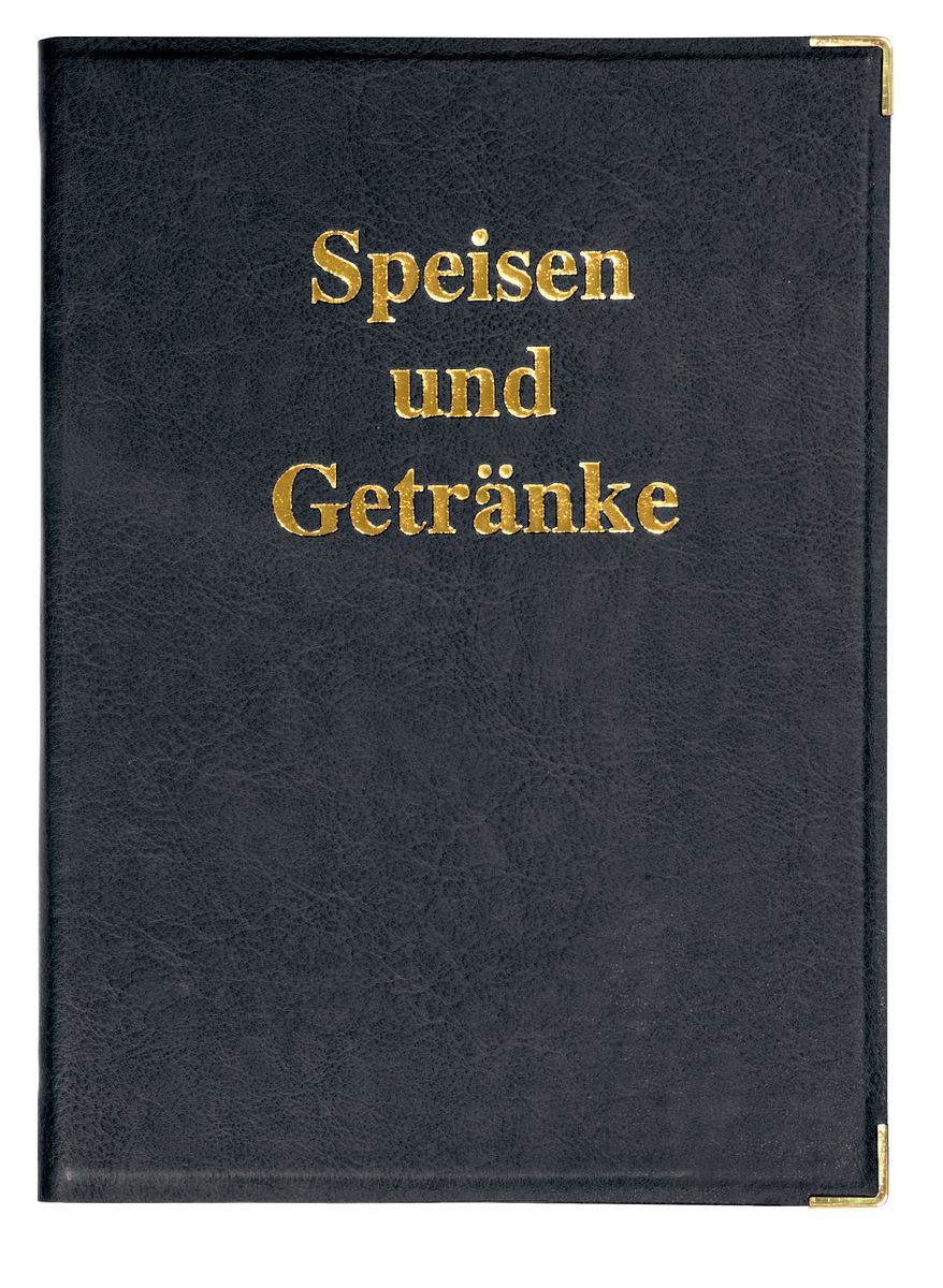 Sigel Speisekartenmappe SM100, für A4, 8 Seiten – Kunststoff – schwarz
