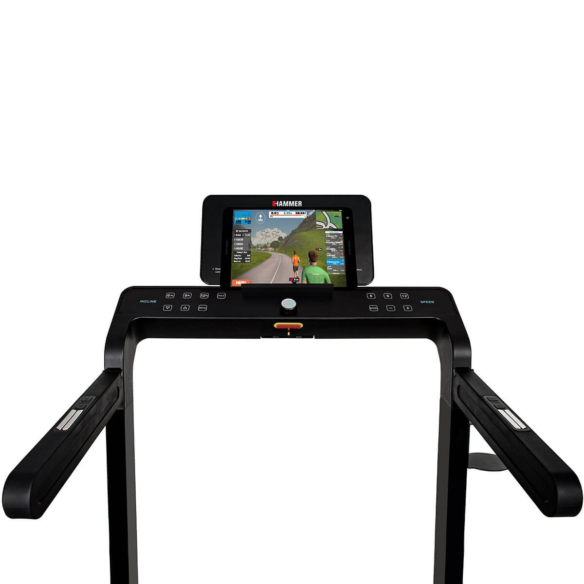 HAMMER Laufband, zusammenklappbar, Q.Vadis T3.0, 160 cm × 77 cm × 140 cm, Schwarz, 18 km/h, 130 kg