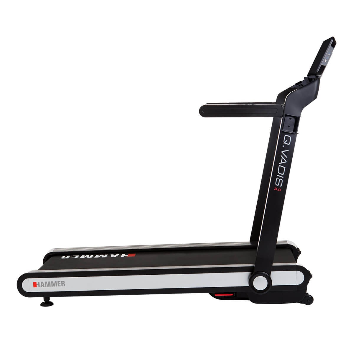 HAMMER Laufband, zusammenklappbar, Q.Vadis T3.0, 160 cm × 77 cm × 140 cm, Schwarz, 18 km/h, 130 kg