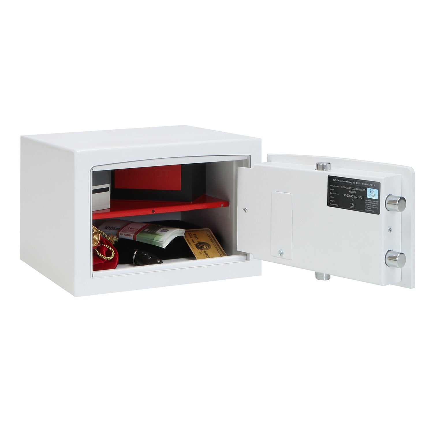 Phoenix Safe Co. Phoenix Tresor VENUS HS0671K – Schlüsselschloss – 14 l – Weiss