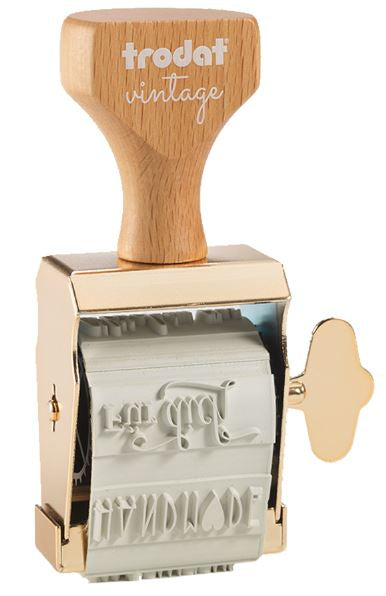 Trodat VINTAGE – Motivstempel, Holz, Motiv Selbstgemachtes, Abdruck 45 × 15 mm, Set mit 3 Farben