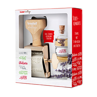 Trodat Motivstempel, Holz, Motiv Selbstgemachtes, Deutsch, Abdruck 150 × 450 mm, 3er-Set