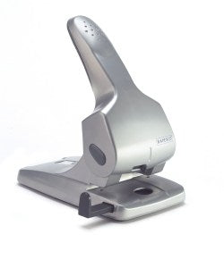 Rapesco Registraturlocher Zero-65 – 2-Loch, Lochabstand 80 mm, 65 Blatt – Grau – Metall