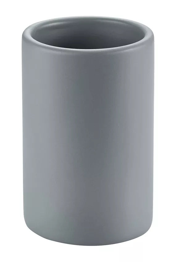 Diaqua Zahnputzbecher Zylo – Ø7,2×11 cm, Keramik, Grau