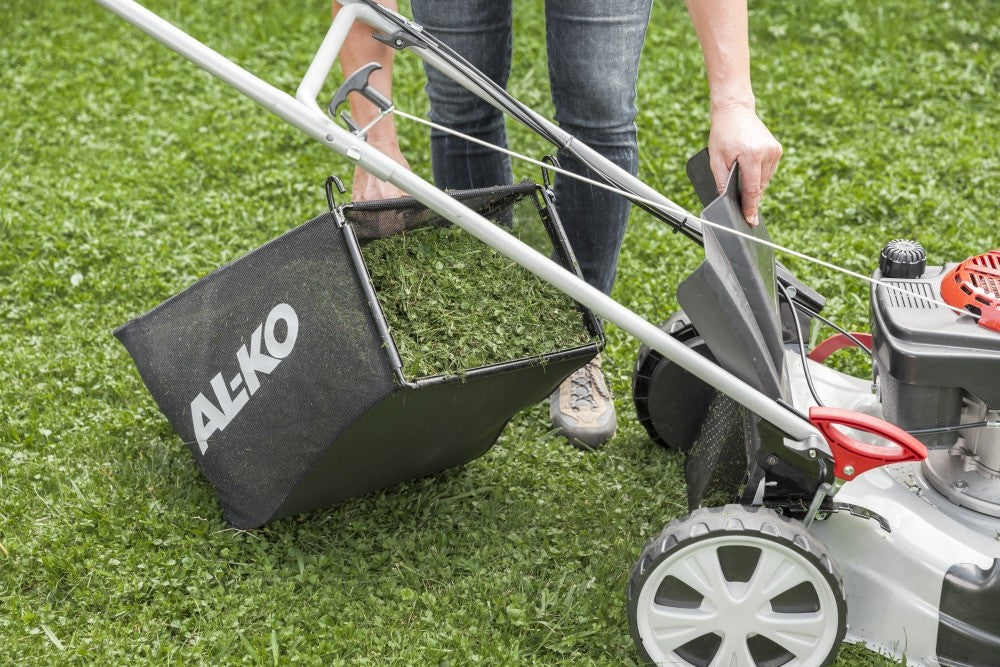 AL-KO Benzinrasenmäher Easy 4.20 P-S – Schnittbreite 42 cm, Hubraum 140 cm³, Grasfang 50 l, Gewicht 23,1 kg