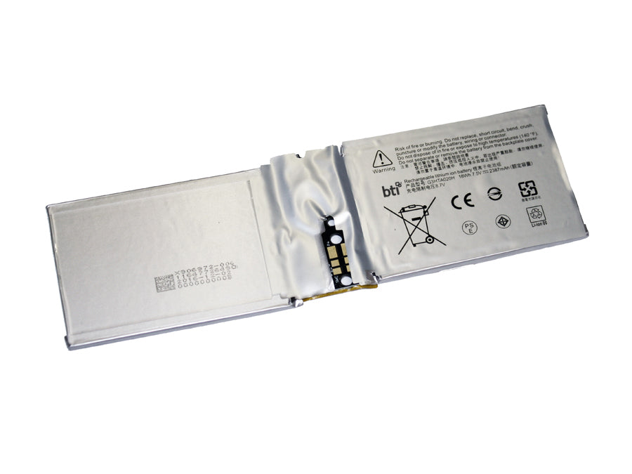 BTI Notebook-Akku – für Microsoft Surface Book 1 – 18 Wh, 7,5 V (2 Zellen) – Silber