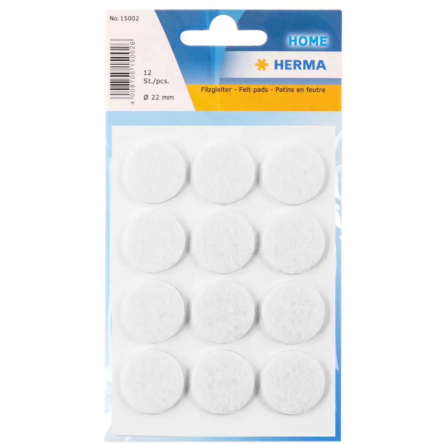HERMA Filzgleiter – rund – Ø 22 mm – Filz, 12 Stück