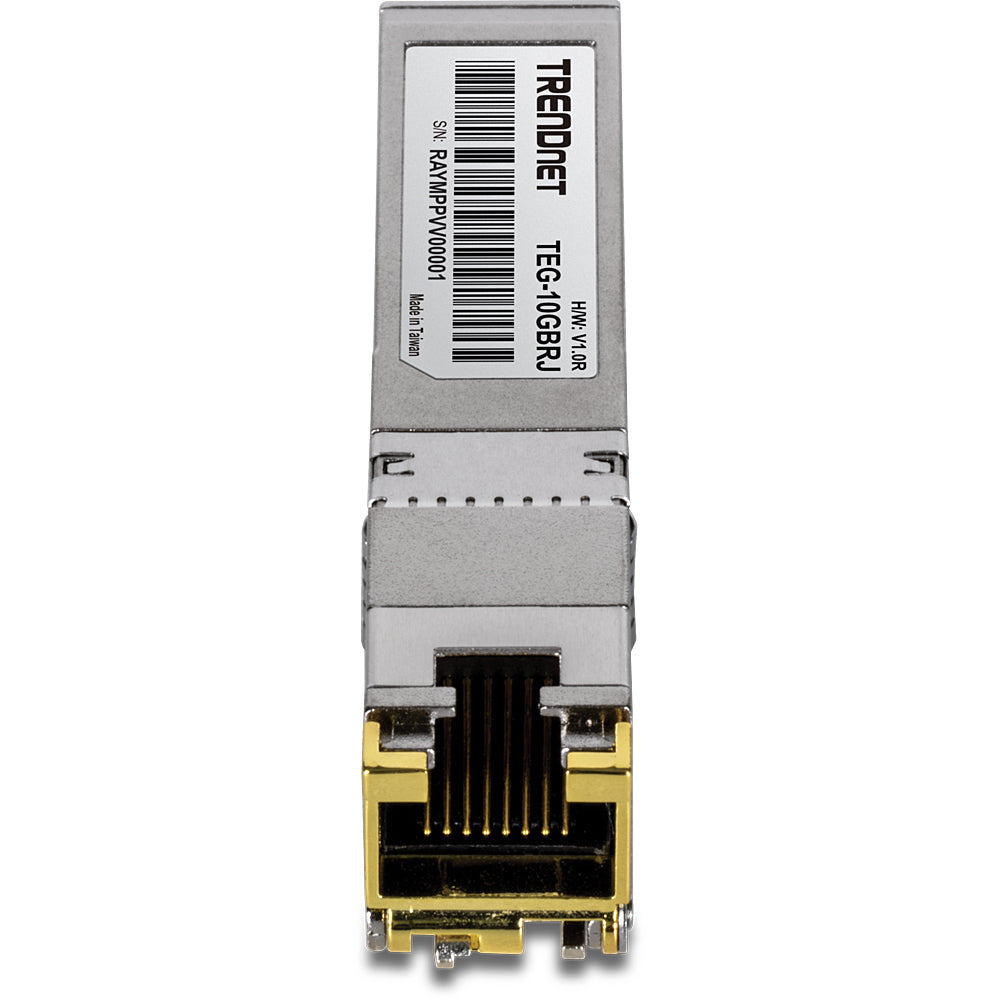 TRENDnet TEG-10GBRJ SFP-Transceiver – 10 Gbit/s, RJ-45 (Kupfer), bis 100 m – für SFP+ Steckplätze