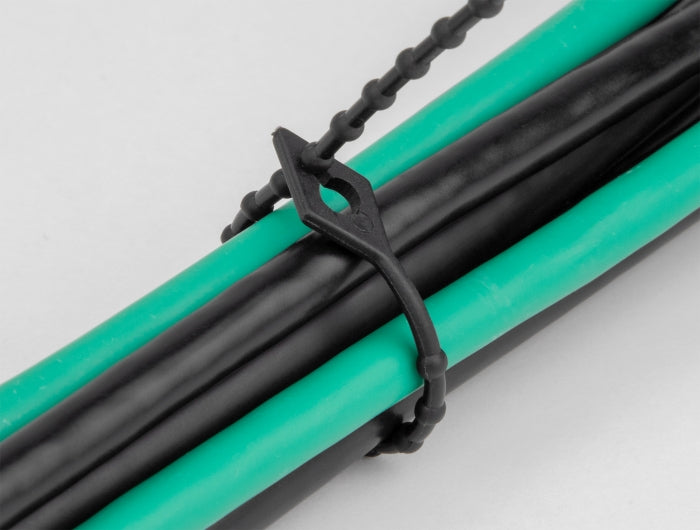 DeLOCK Kabelbinder, 2,4×200 mm, 100er-Pack, wiederverwendbar – schwarz