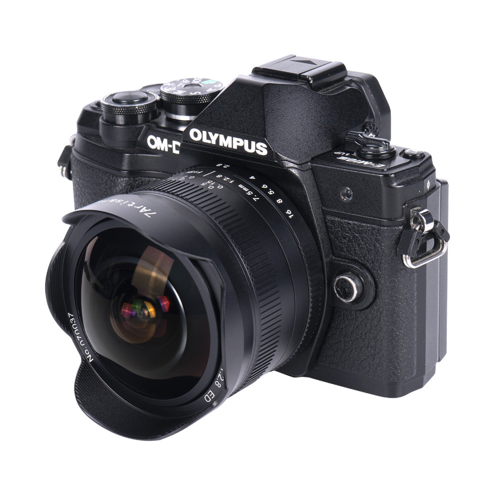7Artisans 7.5mm F2.8 MKII Objektiv – 7,5 mm f/2.8, Fisheye – für Fujifilm X-Mount – Schwarz