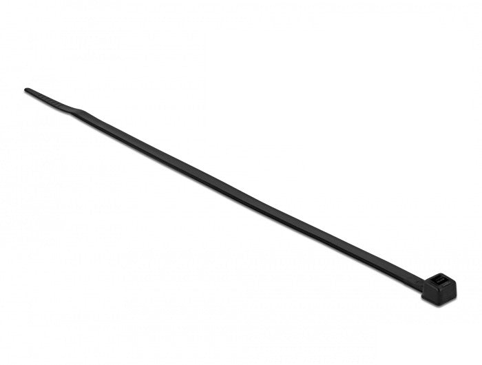 DeLOCK Kabelbinder mit paralleler Einführung, 4,8 mm × 0,30 m, schwarz, 100 Stück