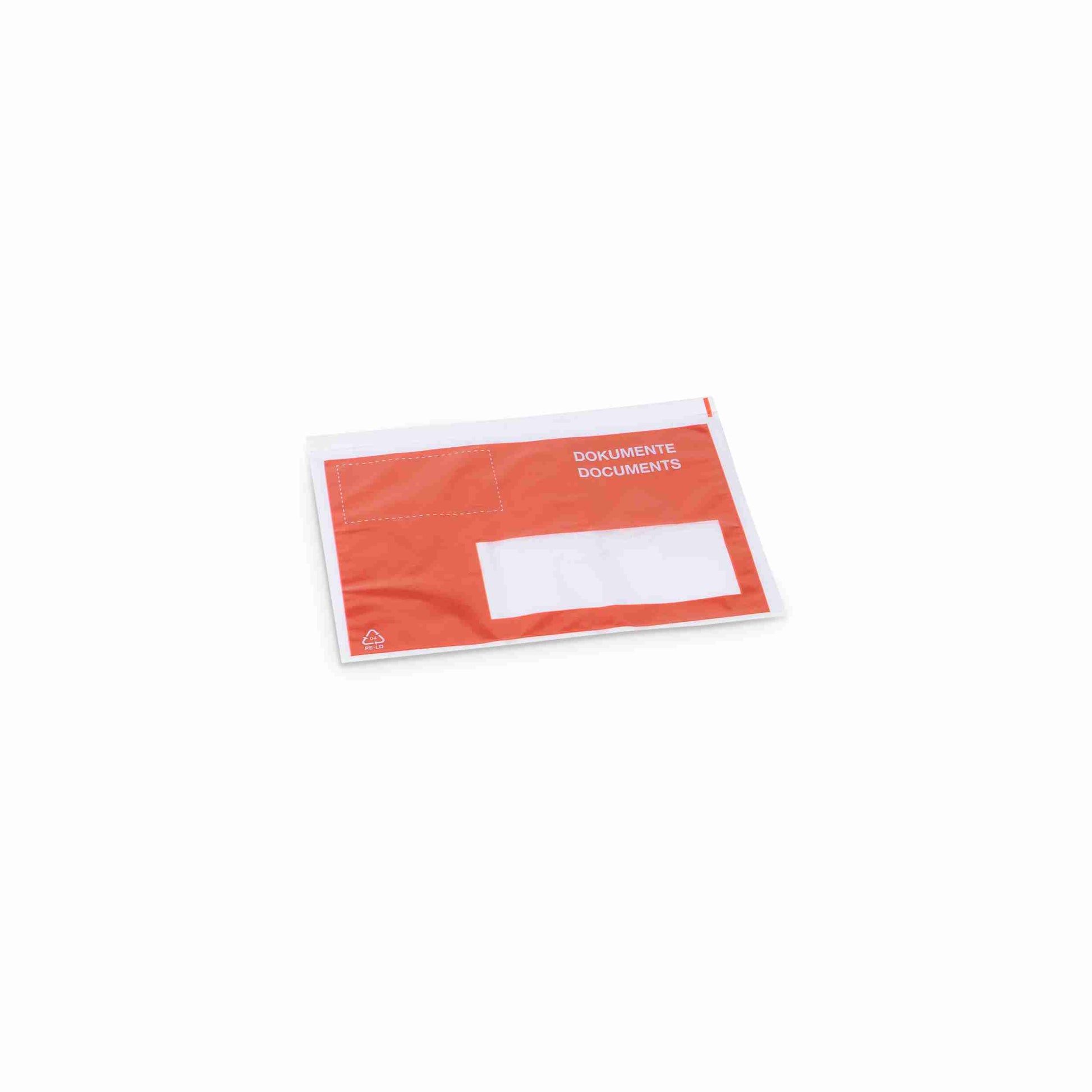 Model Dokumententasche – C6, mit Fenster rechts, Folie, rot – 1 Pack (250 Stk.), ab 8 Pack