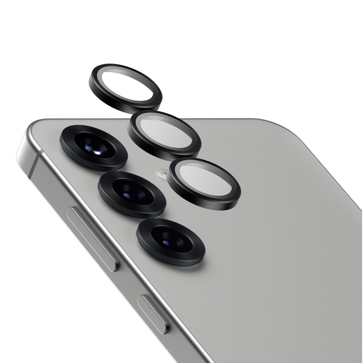 PanzerGlass Hoops – Kameraschutz – Keramik, für Samsung Galaxy S25, Schwarz