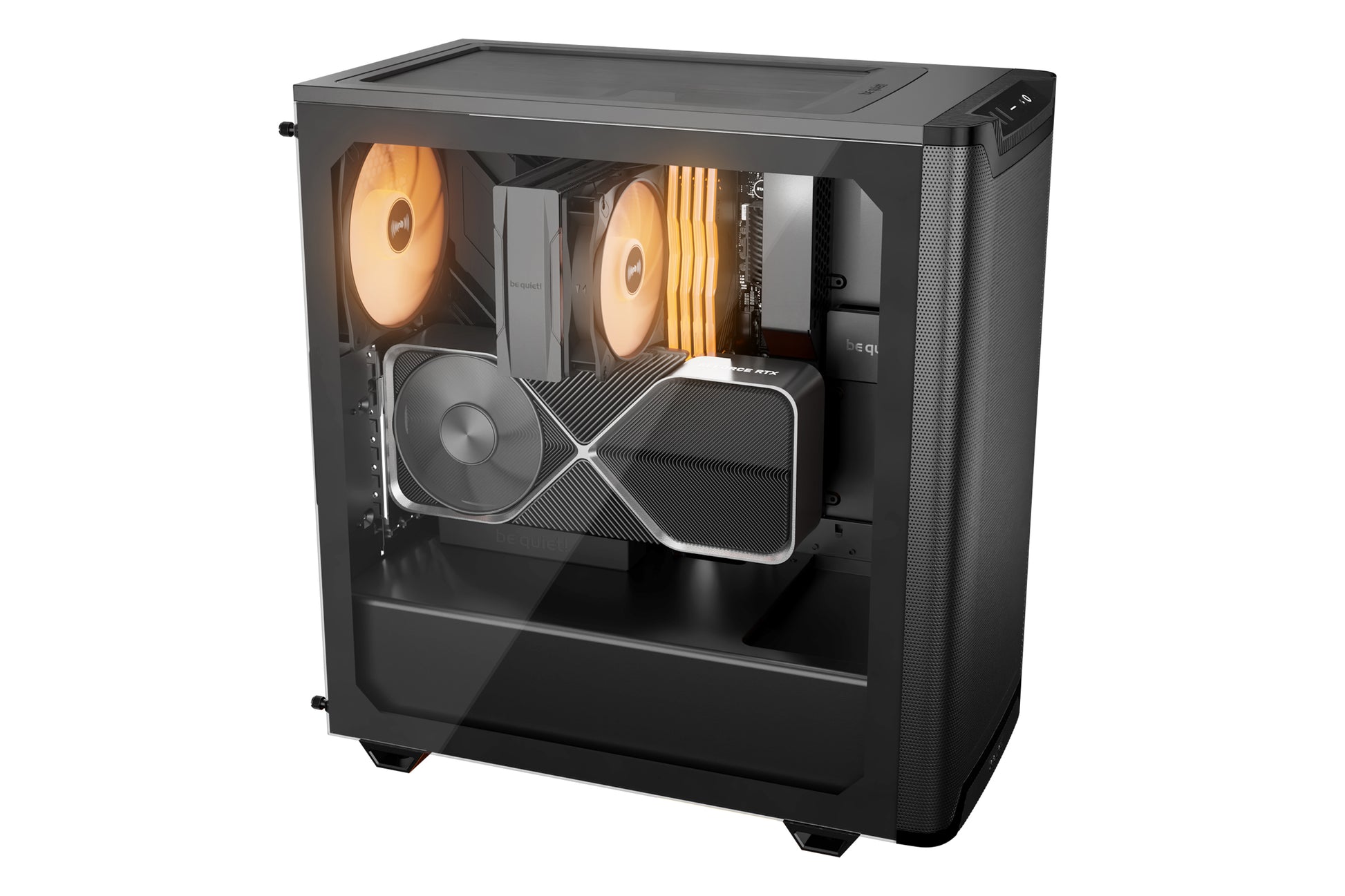 be quiet! be quiet Pure Base 501DX – Gehäuse – Midi-Tower, Schwarz, Seitenfenster, ATX, 463×450×231 mm